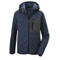 Killtec Strickfleecejacke Kow 200 mit Kapuze (warm, Midlayer) blaugrau Kinder